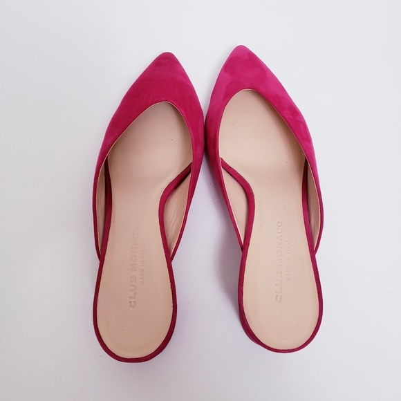 Club Monaco Suede Loalla Mules Size 40 - Picture 6 of 7